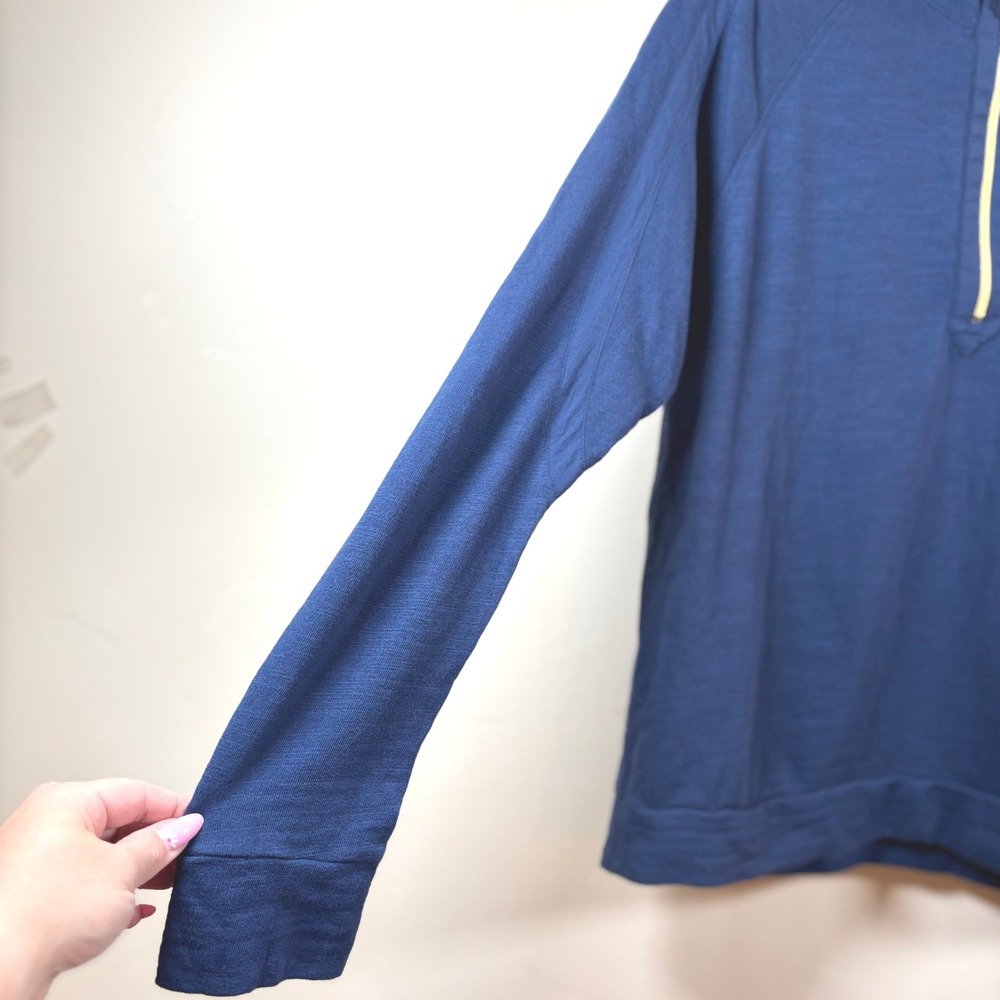 Lilly Pulitzer Luxletic Ashlee Half-Zip Pullover Low Tide Navy Women's L NWOT - Picture 7 of 11
